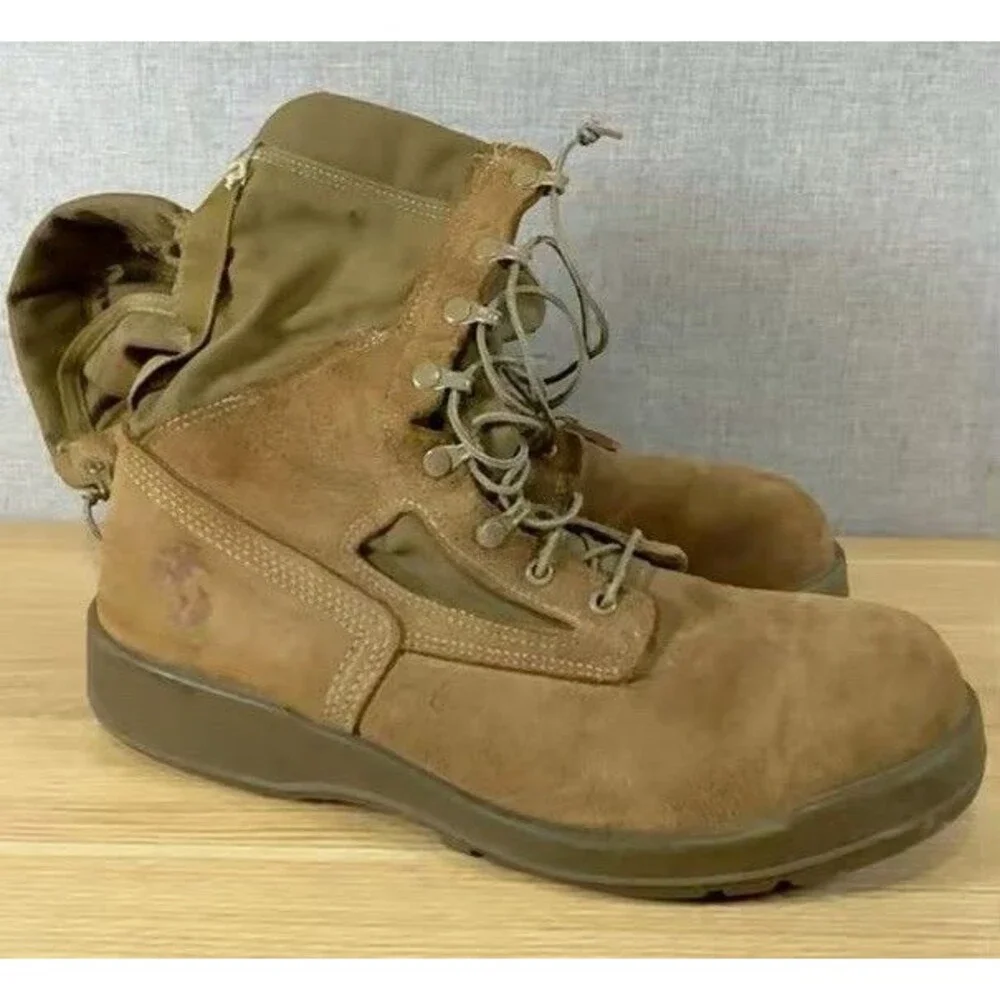 Belleville 550 ST USMC Steel Toe Combat Boots Coyote Tan Men 12 Faded Size Tag
